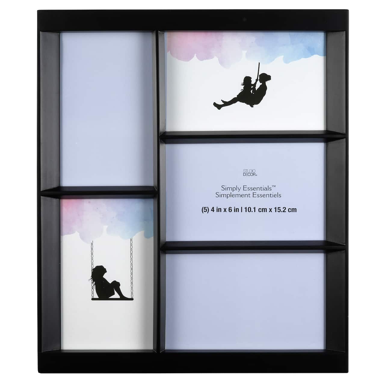 5 Opening Black 4&#x22; x 6&#x22; Collage Frame, Simply Essentials&#x2122; by Studio D&#xE9;cor&#xAE;